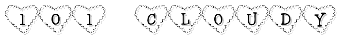 101! Cloudy HeartZ font